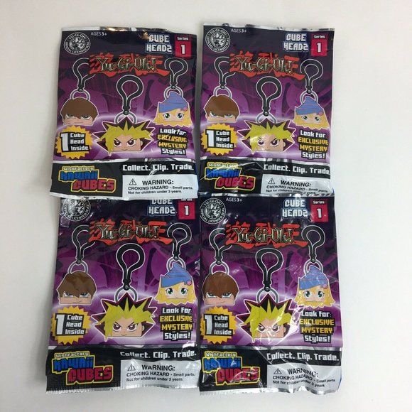 Yu-Gi-Oh Cube Heads Clip On Keyring Blind Bag Wish Factory Kawaii  YuGiOh New - Picture 5 of 12